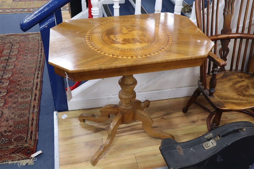 An inlaid Sorrento table, width 81cm depth 53cm height 74cm